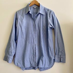CAbi chambray blouse with pintucks